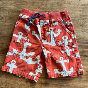 Toddler Boys Baby Boden Red & White Anchor Pants - size 18-24 months